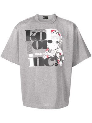 Kolor logo-print short-sleeved T-shirt - Grey