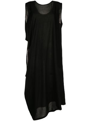 Y's oversize side-slit dress - Black
