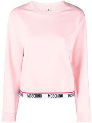 Moschino logo-trim sweatshirt - Pink