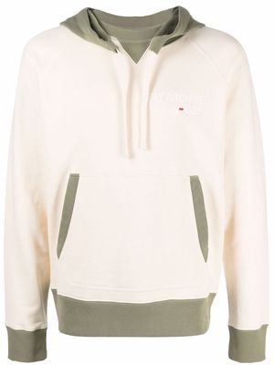 Fay logo colour-block hoodie - Neutrals