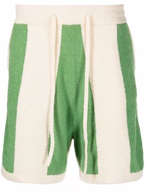 Nanushka striped terry-cloth shorts - Neutrals