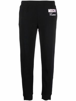 Moschino embroidered logo track pants - Black