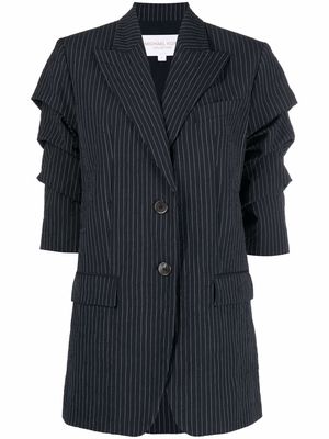 Michael Kors Collection pinstriped single-breasted blazer - Blue