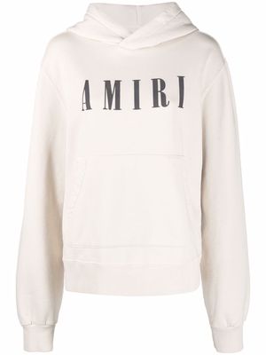 AMIRI logo-print hoodie - Neutrals