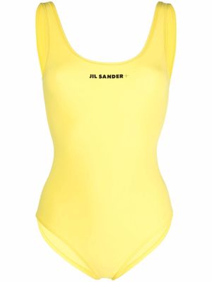 Jil Sander logo-print swimsuit - Yellow