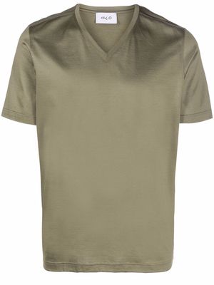 D4.0 V-neck fitted T-shirt - Green