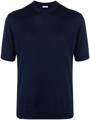 Malo fine-knit cotton-blend T-Shirt - Blue