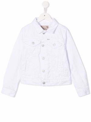 Ralph Lauren Kids embroidered-logo denim jacket - White