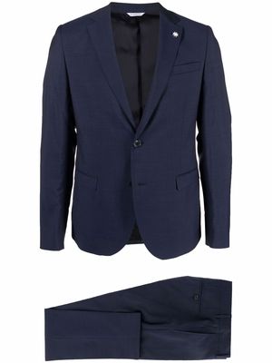 Manuel Ritz single-breated wool suit - Blue