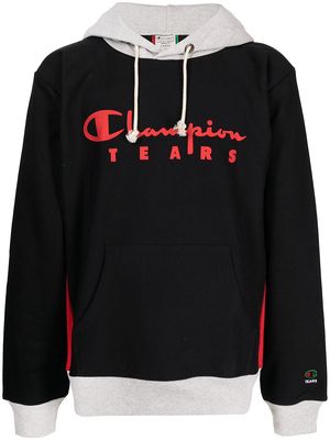 DENIM TEARS logo-print hoodie - Black
