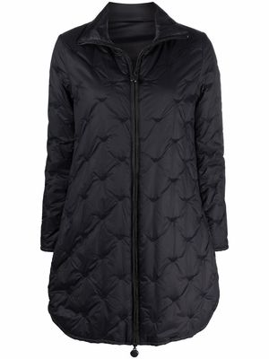 Emporio Armani quilted zip-up coat - Black
