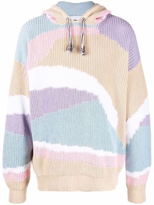 Bonsai ribbed colour-block hoodie - Neutrals