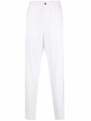 Giorgio Armani straight silk-blend trousers - White