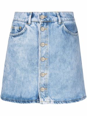 Rodebjer button-through denim skirt - Blue