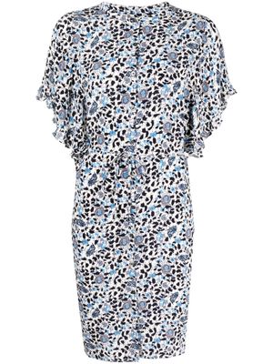 Zadig&Voltaire floral-print short-sleeve dress - Neutrals