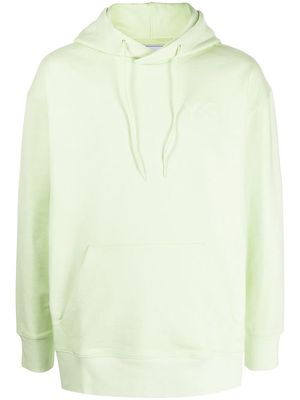 Y-3 cotton drawstring hoodie - Green