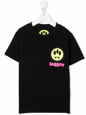 Barrow kids graphic-print cotton T-shirt - Black