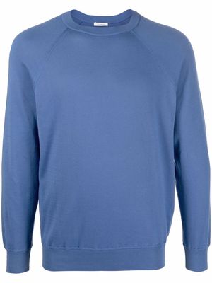 Malo fine-knit cotton jumper - Blue