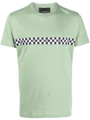 John Richmond checkerboard logo-print T-shirt - Green
