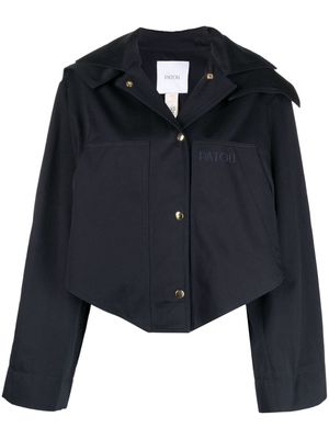 Patou asymmetric cropped jacket - Blue