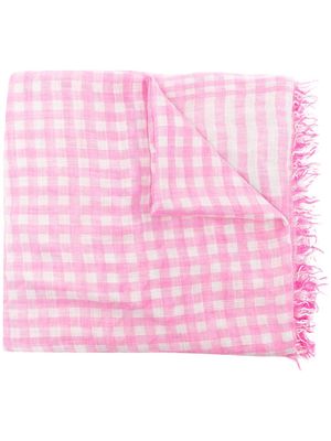 Faliero Sarti Luca check-print scarf - Pink
