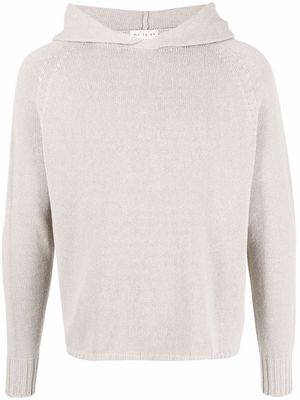 Ma'ry'ya knitted cotton hoodie - Grey
