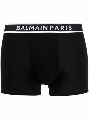 Balmain logo-waistband boxers - Black