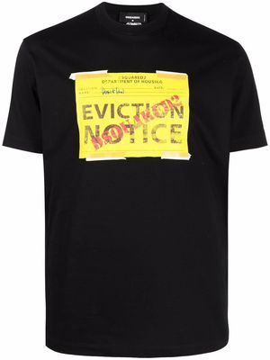 Dsquared2 'Eviction Notice' cotton T-shirt - Black