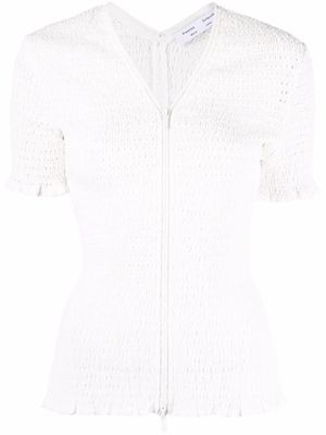 Proenza Schouler White Label crochet zip-front blouse