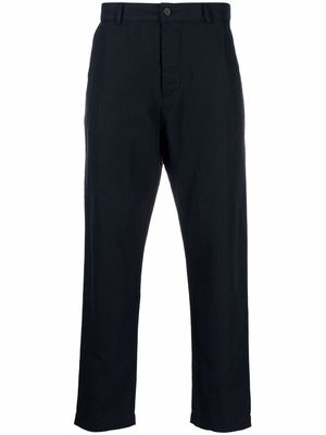Universal Works chenille-texture four-pocket straight-leg trousers - Blue