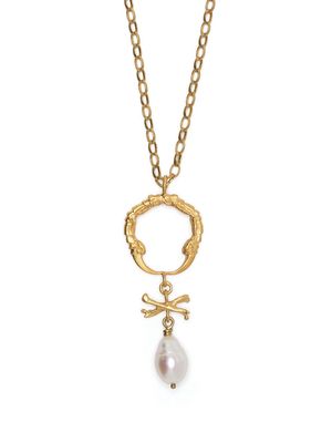 Claire English eurydice pearl-pendant necklace - Gold