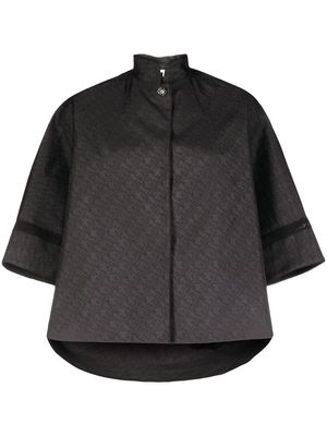 SHIATZY CHEN mandarin-collar cropped jacket - Black