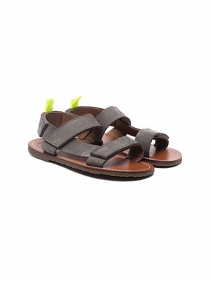 Pèpè touch-strap fastening sandals - Grey