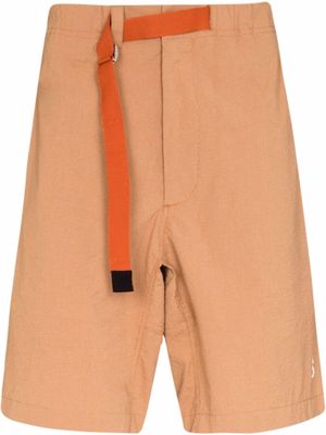 Kenzo logo-print belted shorts - Brown