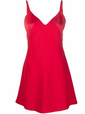 costume national contemporary V-neck slip dress - Red