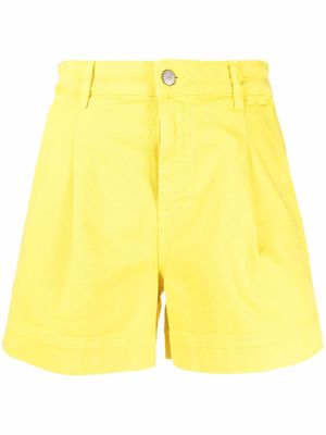 P.A.R.O.S.H. Cabare pleat-detail shorts - Yellow