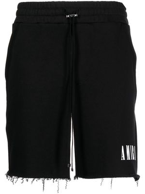 AMIRI core logo-print frayed shorts - Black