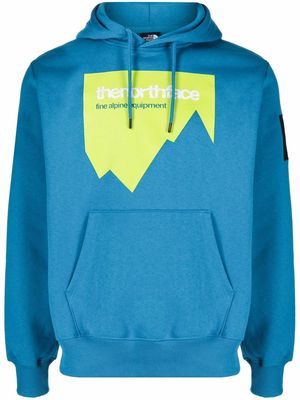 The North Face logo-print drawstring hoodie - Blue