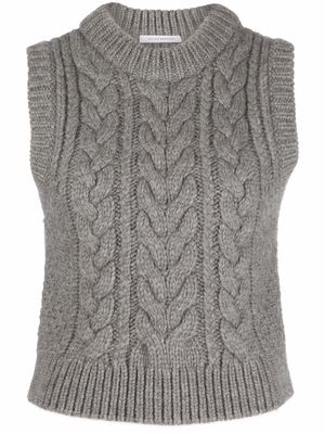 Cecilie Bahnsen Hannah cable-knit wool vest - Grey