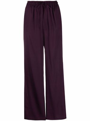 PAULA Paula stretch-silk trousers - Purple