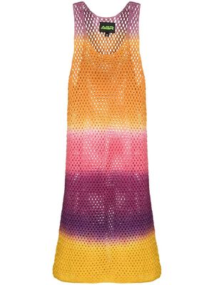 AGR crochet striped dress - Multicolour