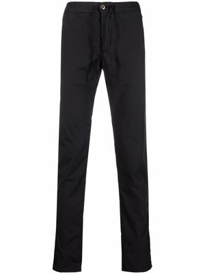 Incotex drawstring slim-fit trousers - Black