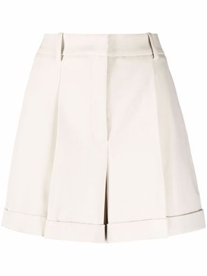 Michael Kors Collection high-waisted pleated shorts - Neutrals
