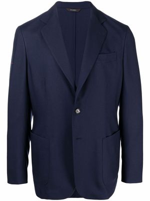 Colombo single-breasted cashmere blazer - Blue