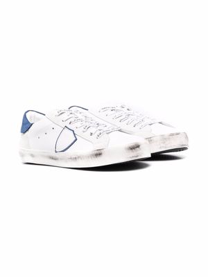 Philippe Model Kids Paris low-top leather sneakers - White