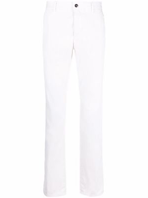 Incotex cotton slim-cut trousers - White