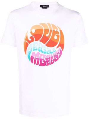 Versace Medusa graphic slogan-print T-shirt - White