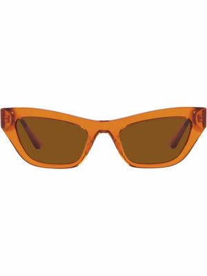 Versace Eyewear cat-eye monogram sunglasses - Brown