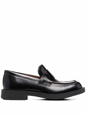 CamperLab square-toe leather loafers - Black