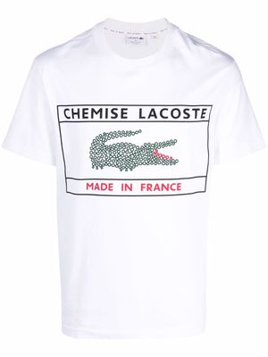lacoste made in france logo-print T-shirt - White